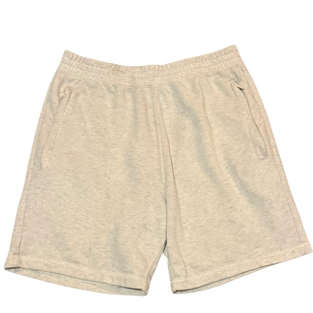 H&M Cream Athletic Shorts Relaxed Fit Elastic Waist